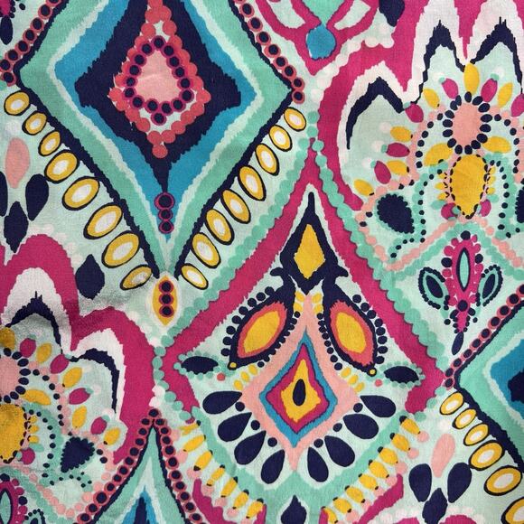 Lilly Pulitzer L Large Silk Trace Top Crown Jewels Cold Shoulder 42783 Classic - Picture 5 of 14